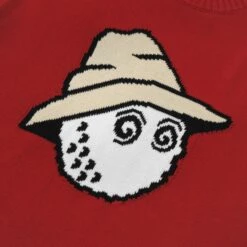 BUCKETS INTARSIA KNIT SWEATER -Elite Wear Shop BucketsIntarsiaKnitSweaterRed2