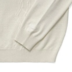 FRYE LONG SLEEVE KNIT POLO -Elite Wear Shop FryeLSKnitPoloCream3