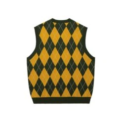 MALBON X PTM ARGYLE INTARSIA KNIT VEST -Elite Wear Shop M 7911 PTM YELLOW 3