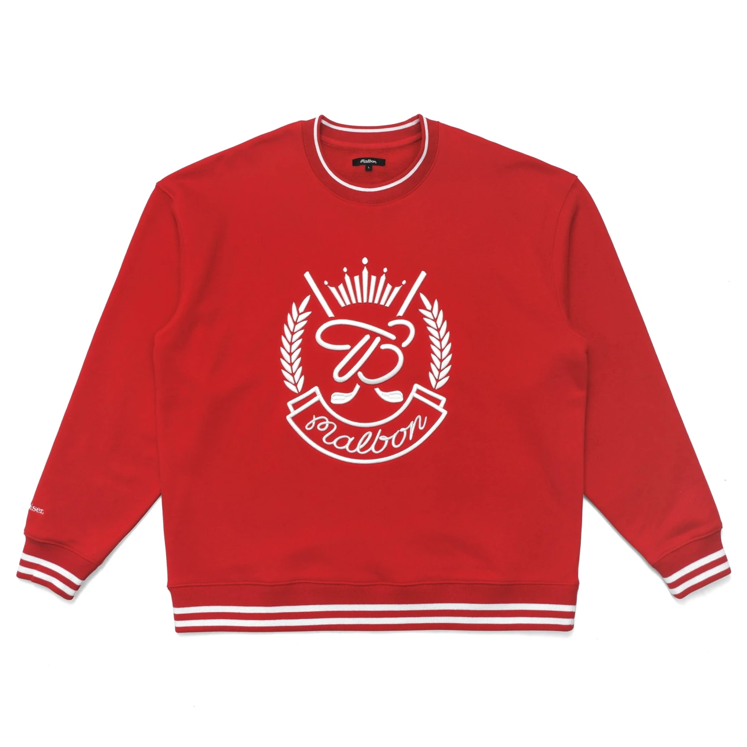 MALBON X BUDWEISER CHAMPIONS FLEECE CREWNECK 1 MALBON X BUDWEISER CHAMPIONS FLEECE CREWNECK