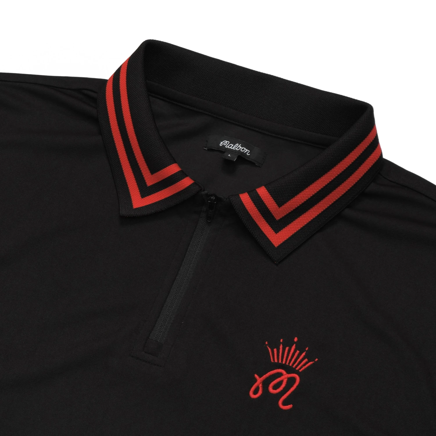 MALBON X BUDWEISER PERFORMANCE ZIP POLO 3 MALBON X BUDWEISER PERFORMANCE ZIP POLO - Image 3