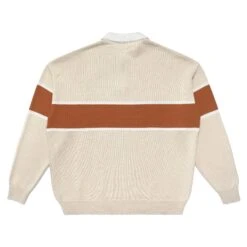MALBON BLOCK LONG SLEEVE KNIT POLO -Elite Wear Shop MalbonBlockLSKnitPoloCream3