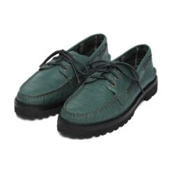 Malbon X Sperry Vibram Lug 3-Eye (MENS) -Elite Wear Shop MalbonxSperry3EyeCrocBoatShoeGreen6