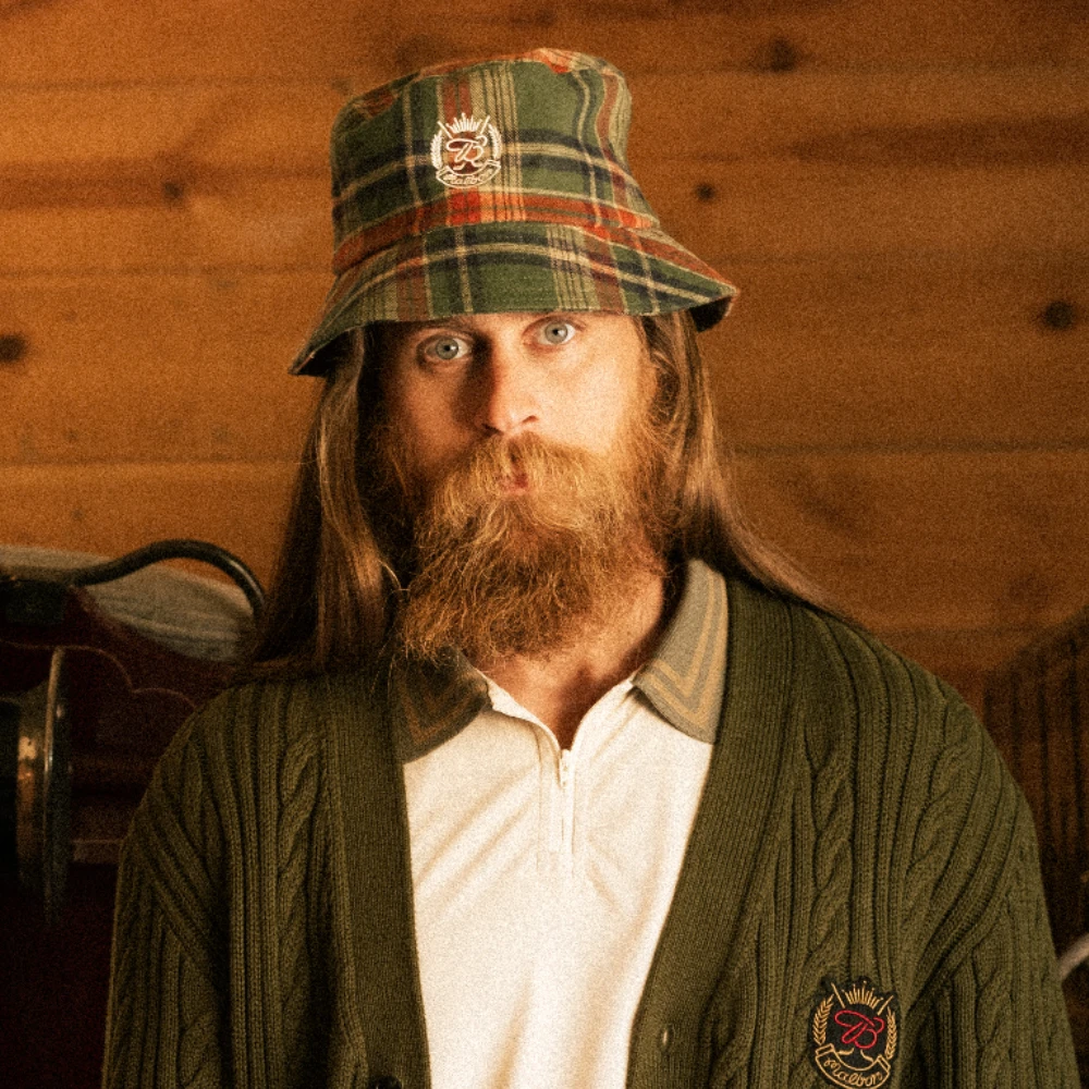 MALBON X BUDWEISER PLAID BUCKET HAT 2 MALBON X BUDWEISER PLAID BUCKET HAT - Image 2
