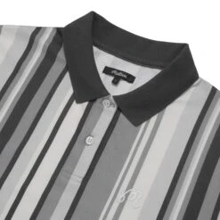 VERTICAL STRIPE JERSEY POLO -Elite Wear Shop VerticalStripeJerseyPoloGrey2